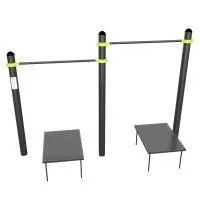 W333 GTO Перекладины разноуровневые для подтягивания из виса лежа на низкой перекладине ZAVODSPORTA