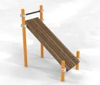 Лавочка Воркаут для пресса с уклоном и перекладиной