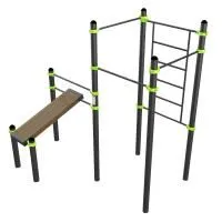 W330 Воркаут (наклонная скамья, 3 перекладины, шведская стенка) ZAVODSPORTA