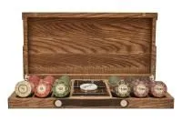 Набор для покера Luxury Ceramic на 300 фишек в кейсе из ясеня, Partida