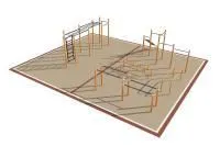 Площадка уличная для воркаут Дворовая 5_76mm