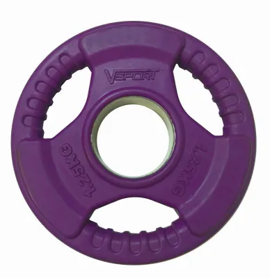 Диск V-Sport 1.25 кг. "олимпийский" цветной с ручкой