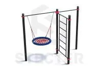 Уличный комплекс из качели Гнездо, шведской стенки и турника