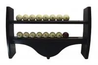 Полка для шаров навесная узкая махагон 4 полки