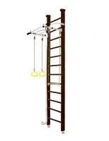 Шведская стенка Kampfer Helena Ceiling (№5 Шоколадный Высота 3 м белый антик турник)