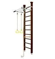 Шведская стенка Kampfer Helena Ceiling (№5 Шоколадный Стандарт белый антик турник)