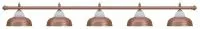Лампа на пять плафонов «Crown» (бронзовая штанга, бронзовый плафон D38см)
