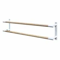 Станок хореографический пристенный двухрядный 1,5 м (перекладина D-40 мм бук)