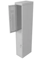 Шкаф для раздевалки двухдверный металлический, ширина 300 мм