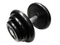 Гантель 24 кг с вращающейся хромированной ручкой