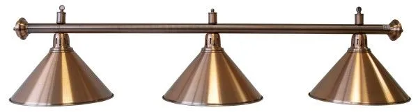Лампа на три плафона «Elegance» (бронзовая штанга, бронзовый плафон D35см)