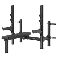 Олимпийская горизонтальная скамья для жима (со страховочными опорами) Smith RE6004