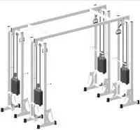 Тренажер "Сдвоенный кроссовер" стек 4х50кг А304/1