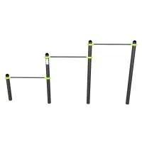 W347 Воркаут Тройной каскад турников для отжиманий и подтягиваний ZAVODSPORTA