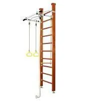 Шведская стенка Kampfer Helena Ceiling (№4 Вишневый Стандарт белый антик турник)