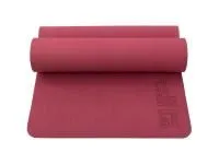 Коврик для йоги и фитнеса 185 х 80 см толщина 8 мм TPE бордовый