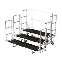 Хоровой станок складной мобильный трехрядный