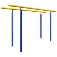 Брусья гимнастические мужские массовые со стеклопластиковыми жердями (уличн. под бетонирование)