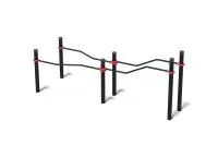 Брусья разноуровневые для лиц с ограниченными возможностями 108х3,5 мм