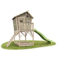 Детский игровой комплекс для дачи изогнутый с горкой