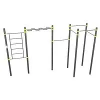 W345 Воркаут (шведская стенка, рукоход-змеевик, 5 перекладин) ZAVODSPORTA
