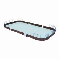 Хоккейная коробка с заградительной сеткой по заднему радиусу СО 07-1001