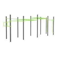 W324 Воркаут (поручни, 2 турника, рукоход клас. 2 ур., 2 перекладины, перекладины верт.) ZAVODSPORTA