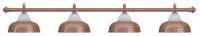 Лампа на четыре плафона «Crown» (бронзовая штанга, бронзовый плафон D38см)