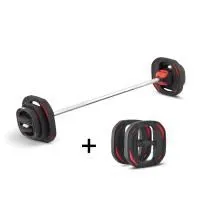 Памп-штанга для аэробики 19,8 кг c двумя дополнительными дисками по 5 кг REBEL