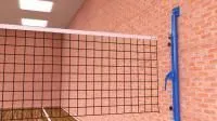 Волейбольная сетка с пристенными стойками, диаметр: нить 2,6 мм, трос 6 мм