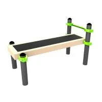 W334 GTO Скамья гимнаст. горизонт. для поднимания туловища из положения лежа на спине ZAVODSPORTA
