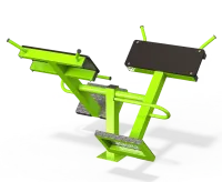 Уличный тренажер сдвоенный для разгибательных мышц спины и больших ягодичных мышц