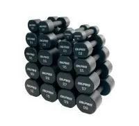 Набор полиуретановых гантелей от 1 до 10 кг (серый лого)