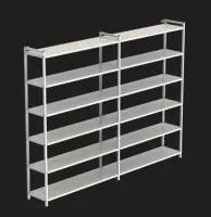 Стеллаж для хранения инвентаря открытый (полки металл) 1900*2500*350 мм