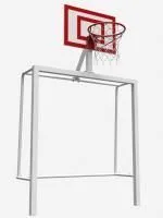 Ворота минифутбольные детские со щитом бетонируемые