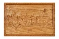 Нарды + шашки "Бурлаки на Волге" дорожные