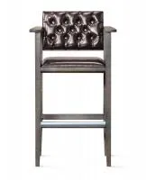 Кресло бильярдное (мягкое сиденье + мягкая спинка, цвет коричневый)