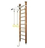 Шведская стенка Kampfer Helena Ceiling (№2 Ореховый Стандарт белый турник)