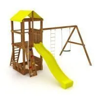 Спортивно-игровой комплекс Kampfer Super Castle №2 (качели гибкие зеленые)