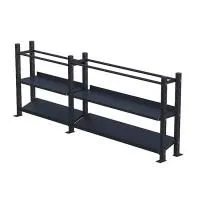 Модульный стеллаж для гантелей, гирь и медболов 2580х430х1200 (2 секции)