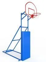 Мобильная стритбольная стойка с щитом из фанеры с регулировкой высоты 