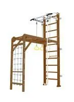 Шведская стенка Kampfer Union Wall (№2 Ореховый Стандарт белый турник)