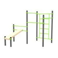 W230 Воркаут (наклонная скамья, 3 перекладины, шведская стенка) ZAVODSPORTA