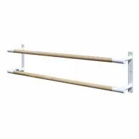 Станок хореографический пристенный двухрядный 1,5 м (перекладина D-40 мм береза)