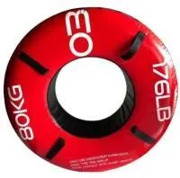 Шина для многофункционального тренинга, 80 кг, красная OKPRO