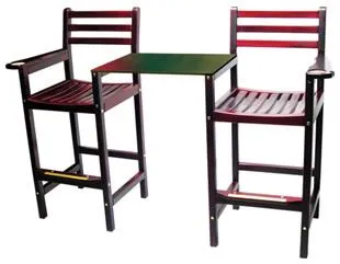 Кресло бильярдное x 2 со столешницей махагон