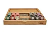 Набор для покера Luxury Ceramic на 300 фишек в дубовом кейсе, Partida