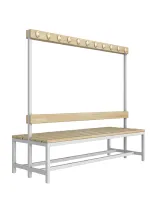 Скамейка для раздевалки с вешалкой двухсторонняя