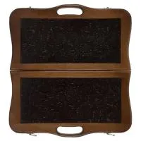 Нарды кожаные РФН "Цветок" малые с ручкой