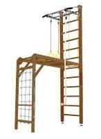 Шведская стенка Kampfer Union Ceiling (№2 Ореховый Высота 3 м белый антик турник)